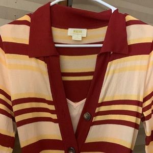 Anthro striped midi dress